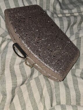 Glitter Box Clutch Handbag in Sparkling Rose